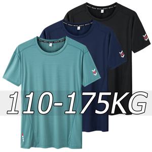플러스 사이즈 남성 스포츠 티셔츠 여름 빅사이즈 1XL-7XL 속건 슬림핏 티셔츠 메쉬 반팔 티셔츠 오버사이즈 남성 의류 180KG