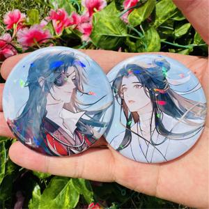 58mm 애니메이션 ‌ 천국 공식의 축복 ‌   Xie Lian San Lang Hua Cheng 코스프레 의상 배지 핀 SPTE Tinplate 브로치 크리스마스 선물