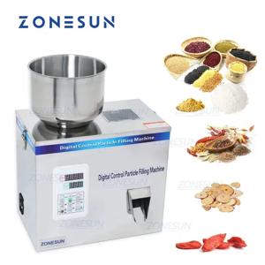 ZONESUN 반자동 의약품 분말 과립 커피 원두 포장용 계량 충전 기계