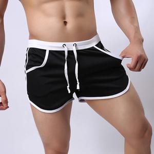 새로운 남성 비치 짧은 트렁크 여름 캐주얼 반바지 섹시한 남성 반바지 빠른 건조 의류 비치 홀리데이 블랙 반바지 남성용