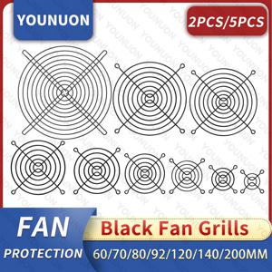 2개/5개입 60mm 80mm 90mm 92mm 120mm 140mm 팬 그릴 금속 메쉬 손가락 보호망 팬 그릴 컴퓨터 케이스 팬 그릴