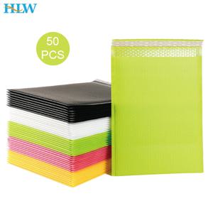 50pcs 핑크 버블 메일러 폴리 버블 메일러 셀프 인감 패딩 봉투 선물 가방 책에 대 한 다채로운 포장 봉투 가방