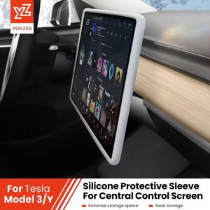 Tesla Model 3 Y Highland Juniper 2021-2025 용 YZ 실리콘 보호 트림 커버 중앙 제어 네비게이션 화면 보호기