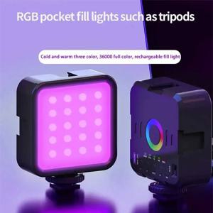 조정 가능한 미니 RGB 핫 부트 필 라이트 라이브 사진 LED 휴대용 모바일 카메라 셀카 소프트 라이트 라이브 촬영 필 라이트