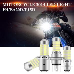 1PCS 144SMD H4 P15D BA20D 오토바이 헤드라이트 전구 화이트 12v LED 헤드램프 안개등 스포트라이트 플러그 앤 플레이