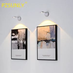 PZSUNLY USB 충전식 지능형 인간 감지 무선 벽 조명 디 밍이 가능한 Led 스포트라이트 조명 그림 그림