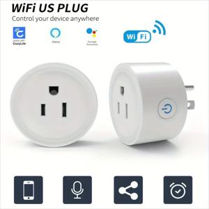 스마트 미국 플러그 와이파이 콘센트 스위치 소켓, 10A 앱/음성 제어 그룹, 100-240V 타이머, 알렉사 구글 어시스턴트, CozyLife 홈 오토용