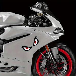 1pc 상어 패턴 스티커, 눈 백미러, 자동차 반사 스티커, 오토바이 스티커, 설치 또는 제거가 용이함, 잔류물 없음