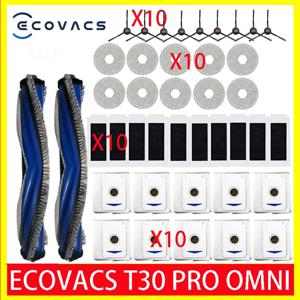 ECOVACS T30 PRO OMNI / T30S PRO / YEEDI M12 Pro+ 로봇 진공 교체 부품 먼지 봉투 메인 사이드 브러시 필터 걸레 액세서리