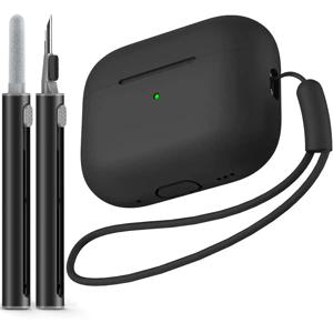 클리너 키트가 포함된 AirPods Pro 케이스 커버, Apple AirPod Pro 2세대/1세대 케이스용 부드러운 실리콘 보호 케이스 여성용 남성용