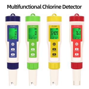 5 in 1 염소 측정기 펜 수질 감지기 PH H2 ORP TEMP CL2 테스터 다기능 스파 수영장 염소 모니터