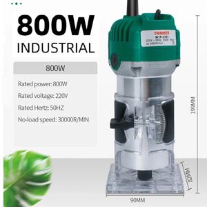 목공 전기 트리머 수동 조각 기계 목재 밀링 조각 Slotting 트리밍 기계 나무 라우터 800W 30000rpm