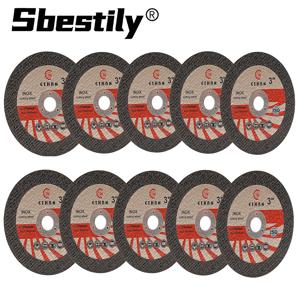 Sbestily 10pcs 75mm 원형 수지 톱 블레이드 미니 커팅 디스크 앵글 그라인더 액세서리 용 금속 패스트 컷 그라인딩 휠