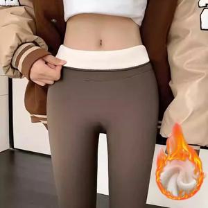 가을 겨울 하이 웨스트 플러스 벨벳 상어 바지 여성 원활한 양털 따뜻한 레깅스 슬림 캐주얼 스포츠 피트니스 요가 레깅스