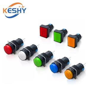 푸시 버튼 스위치 LA16Y-11 3Pin 6Pin 원형 스위치 사각형 직사각형 자동 재설정 자동 잠금 16MM 3A/250V 전원 스위치
