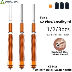 1/2/3PCS Creality K2 Plus 유니콘 퀵 스왑 노즐 키트, Creality K2 Plus 3D 프린터용(0.2/0.4/0.6/0.8/1.0mm)