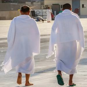극세사 기도 수건 – Umrah/순례용 경량 폴리에스테르 Ihram 의류 및 예배 수건 세트
