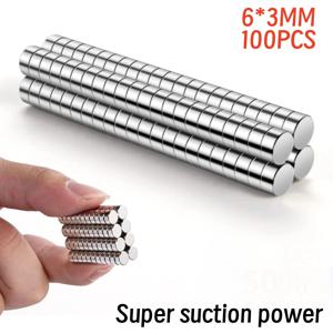 100Pcs 디스크 작은 자석, 건조 지우기 보드 화이트 보드 사무실 냉장고 공예에 대 한 6mm x 3mm 작은 자석, DIY에 대 한 미니 라운드 자석