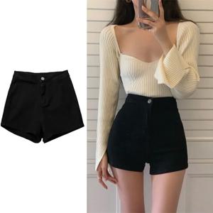 여성용 Bodycon 데님 반바지 여름 슬림 피트 신축성 높은 허리 레트로 트렌디 핫 팬츠