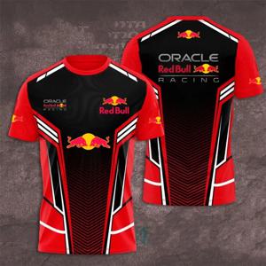 Red Bull Racing 남자 2025 여름 새로운 스포츠 빠른 건조 티셔츠 여성 통기성 야외 레저 스포츠상의
