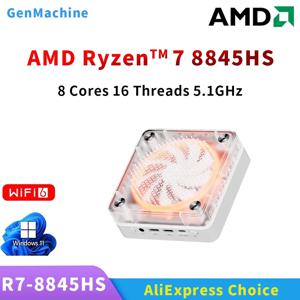 젠머신 AMD 라이젠 8845HS 7840HS 7940HS 미니 PC 윈도우 11 DDR5 4800Mhz 256/512GB SSD WIFI6 BT5.2 데스크탑 PC 게임용 컴퓨터