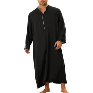 남성 아랍 긴 가운 사우디 아라비아 면화 Kaftan 중동 이슬람 의류 이슬람 패션 아랍 Abaya 이슬람 간단한 스타일
