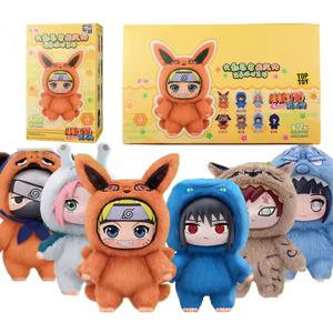 EAKI 나루토 블라인드 박스 Shippuden 파티 시리즈 우즈마키 인형 Shippuden 오리지널 플러시 피규어 장식 장난감 컬렉션 선물