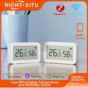 Tuya Zigbee WiFi 온도 습도 센서 실내용 스마트 홈 앱 원격 제어 SmartLife Alexa Google Assistant와 함께 작동