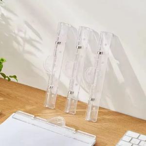 1PC 투명 클립 문구류 폴더 종이 폴더 칠판 책 클립 A4 화이트보드 자석 클립