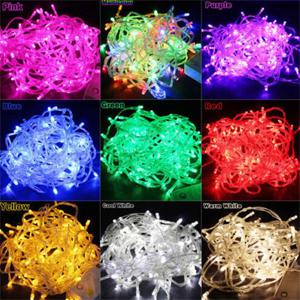 Led 문자열 요정 조명 크리스마스 10M 100LED 9 색 8 모드 AC220V/110V 휴일 조명 웨딩 파티 갈 랜드 장식