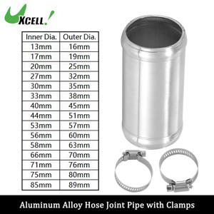 UXCELL 76mm 길이 인터쿨러 파이프 알루미늄 합금 호스 조인트 파이프 세트 2 클램프 OD 16mm-102mm 0도 스트레이트