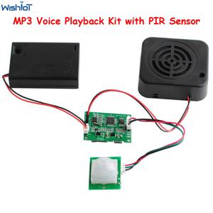PIR 센서 사운드 녹음 모듈이 포함된 DIY MP3 음악 음성 재생 키트 USB 다운로드 지원 선물 가게 환영을 위한 TF 카드