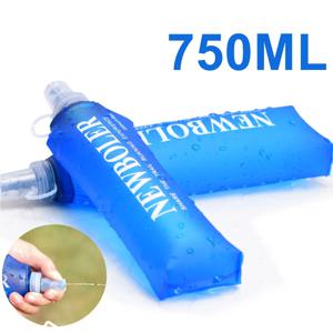 750ml TPU 야외 스포츠 병 접이식 부드러운 플라스크 음료 물병 캠핑 하이킹 자전거 피트니스 워터 가방