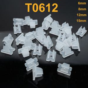 네온 스트립 클립 6x12mm/8x16mm 12mm 15mm LED 커넥터 고정 ABS 플라스틱 장착 클립 6MM 8MM RGB 2835 5050 네온 불빛