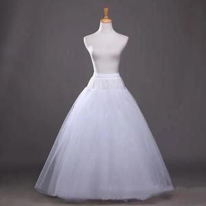 4 레이어 Tulle Petticoat 탄성 허리띠 푹신한 언더 셔츠 파티 웨딩 드레스 액세서리에 대한 농구 없음