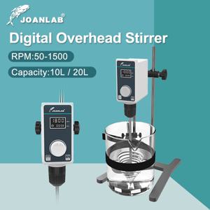 JOANLAB 전기 교반기 실험실 디지털 디스플레이 오버헤드 교반기 믹서 실험실 장비 20L 1500rpm