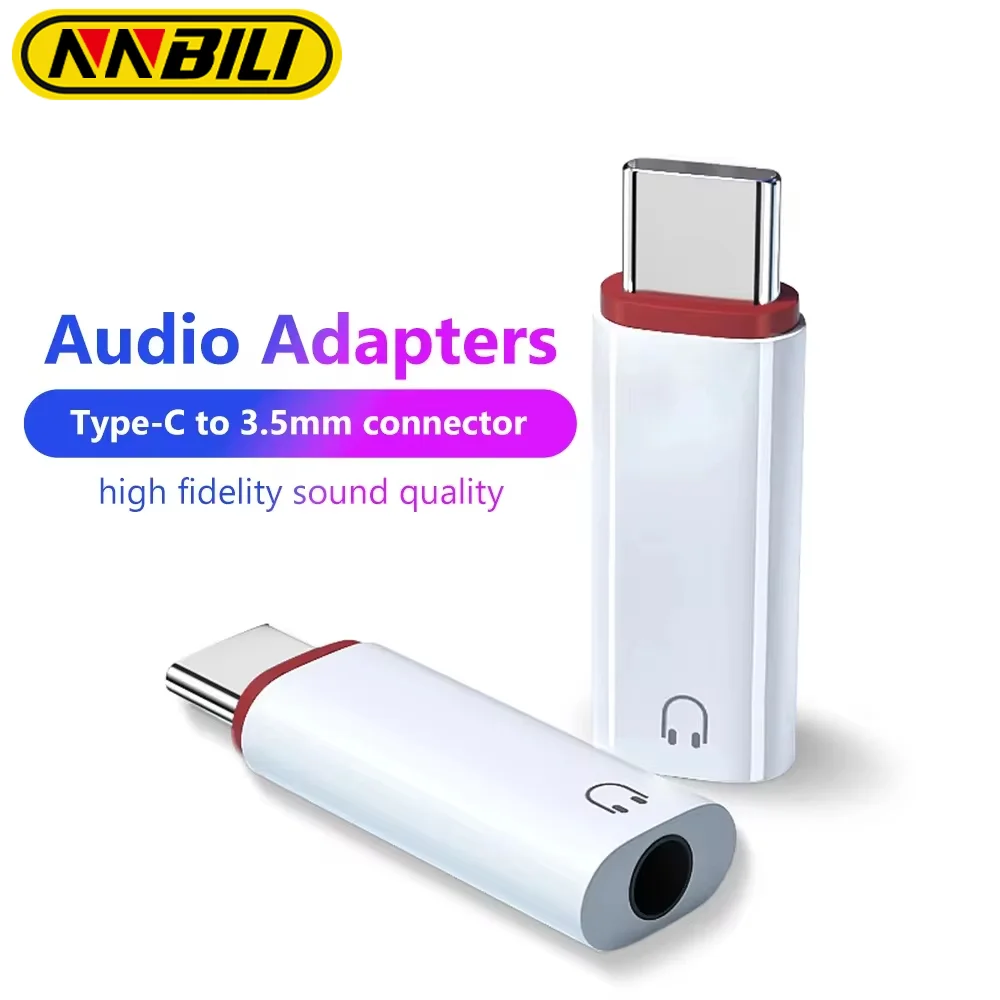 NNBILI 유형 c ~ 3.5mm 이어폰 어댑터 iPhone 15 용 3.5 잭 USB C 오디오 변환기 Samsung USB C ~ 3.5mm 헤드폰 커넥터