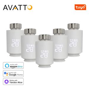 AVATTO Tuya ZigBee 온도 조절기 라디에이터 액추에이터 스마트 TRV 온도 조절 밸브 온도 컨트롤러 지원 Alexa Google 홈