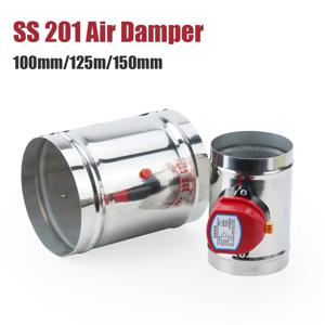 AC 220V 스테인리스 스틸 201 에어 댐퍼 100/125/150mm 전동 에어 밸브 DC12V DC 24V 파이프용 전동 체크 밸브 4