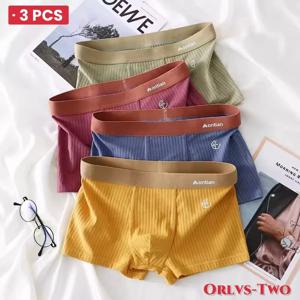 3 PCS 복서 반바지 남자 속옷 남성 코튼 섹시한 속옷 편안한 통기성 팬티 청소년 스포츠 Boxershorts M-3XL