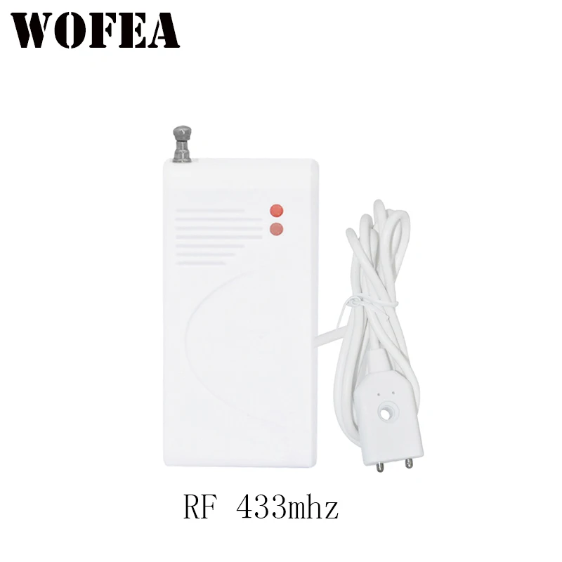 WOFEA 고성능 무선 누수 센서, 경보 시스템용 누수 감지기 알람, 433MHZ