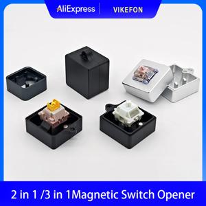 VIKEFON 스위치 오프너, 기계식 키보드용 3 in 1 알루미늄 합금 마그네틱 TTC Cherry MX Gateron Kailh 박스 스위치 테스터