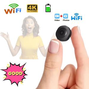 4K HD 최소형 미니 카메라 Espia Wifi 보안 스마트 홈 감시 소형 Wifi 캠 LR 야간 투시경 모션 감지 바디 캠