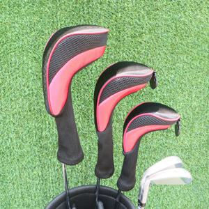드라이버 페어웨이 하이브리드 용 3Pcs 골프 헤드 커버 소프트 라이닝 클럽 롱 골프 헤드 보호 슬리브 커버 골프 액세서리