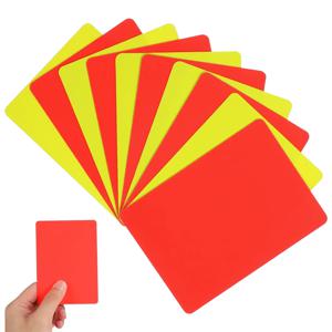 10pcs 심판 카드 세트 빨간색 노란색 판사 카드 축구 축구 표준 카드 점수 시트 노트북 판사 카드 액세서리