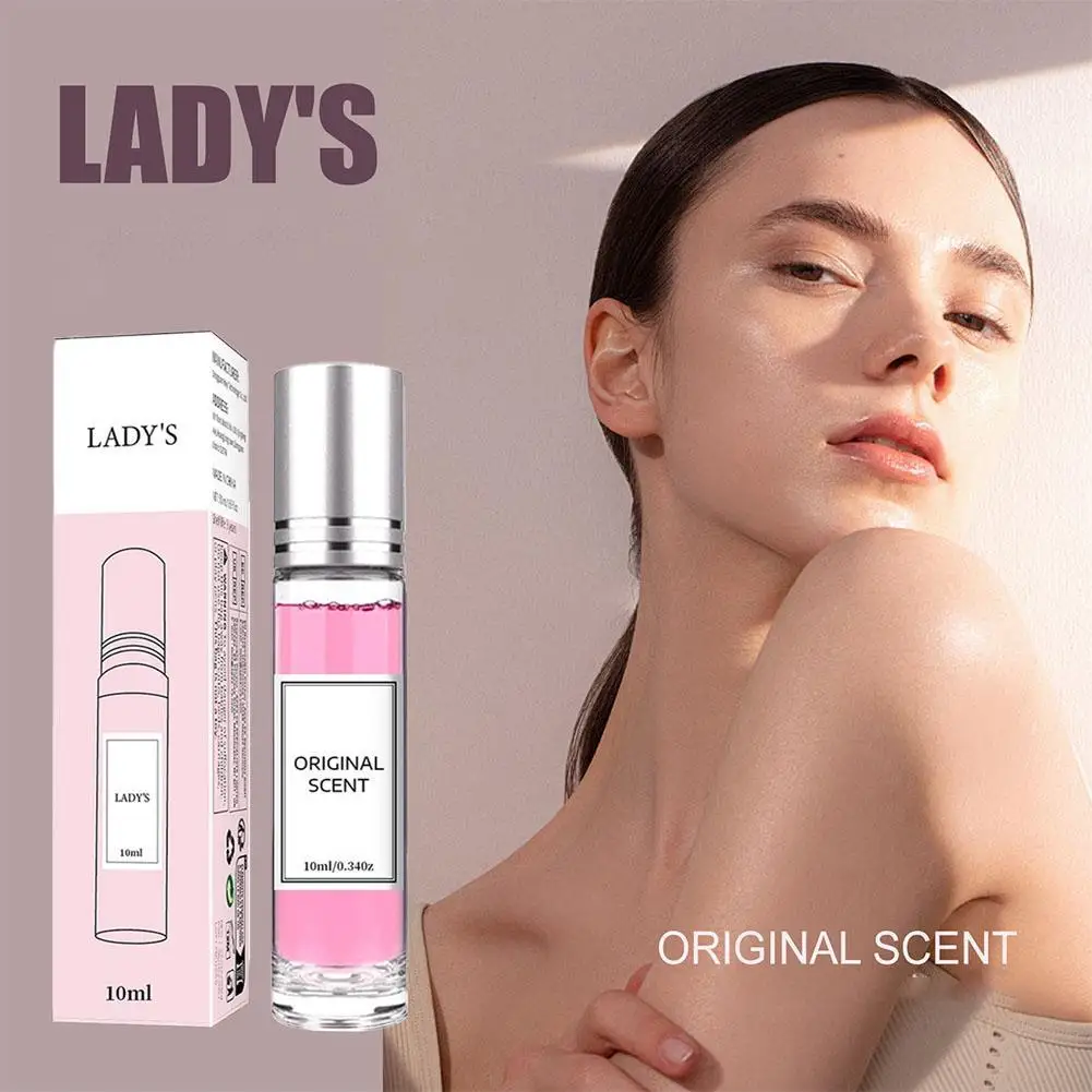 10ml 원래 여성 페로몬 오래 지속되는 볼 베어링 휴대용 향수 레이디에 대한 자연 신선한 빛 향기