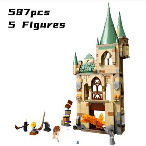 587Pcs 요구 사항 방 매직 하우스 모델 Moc 벽돌 76413 빌딩 블록 영화 세트 어린이 장난감 소년을위한 생일 선물 6114