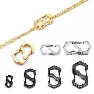 3-5pcs 스테인레스 스틸 편지 S 버클 봄 랍스터 걸쇠 후크 커넥터 목걸이 팔찌 DIY 쥬얼리 용품 만들기