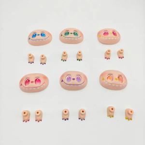 1세트 DIY 수제 스위칭 감정 라부부 3세대 에너지 비닐 얼굴 손발 인형 얼굴 액세서리