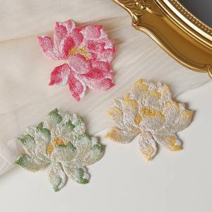 1P 절묘한 나비 자수 패치 Cheongsam Hanfu 헝겊 가방 DIY 장식 의류에 대한 다림질 중국 전통 예술 새로운